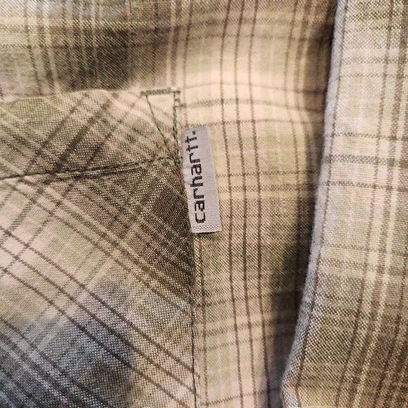Carhartt mens lightweight flannel button down shirt. Size XL - Picture 4 of 4